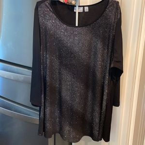 Kim Rogers curvy a line sparkle‎ tunic. Never worn